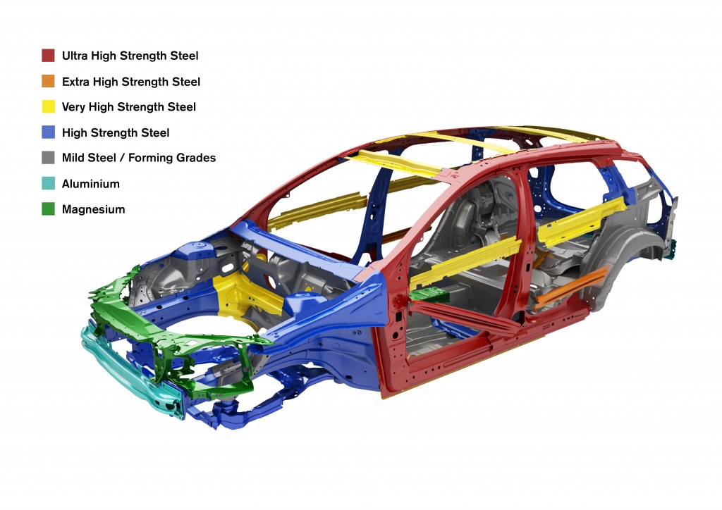 2010 Volvo V60 Body Structure Safety Cage Boron Extrication
