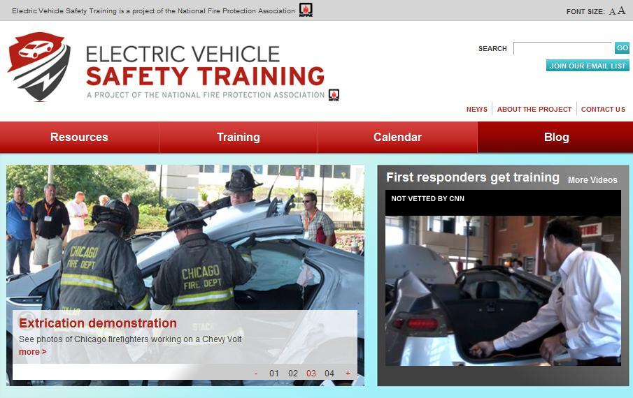 Electric Vehicle Safety Training is a project of the National Fire Protection Association