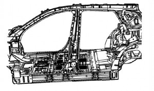 2011 Cadillac SRX UHSS B-Pillar Inner Body Structure Extrication