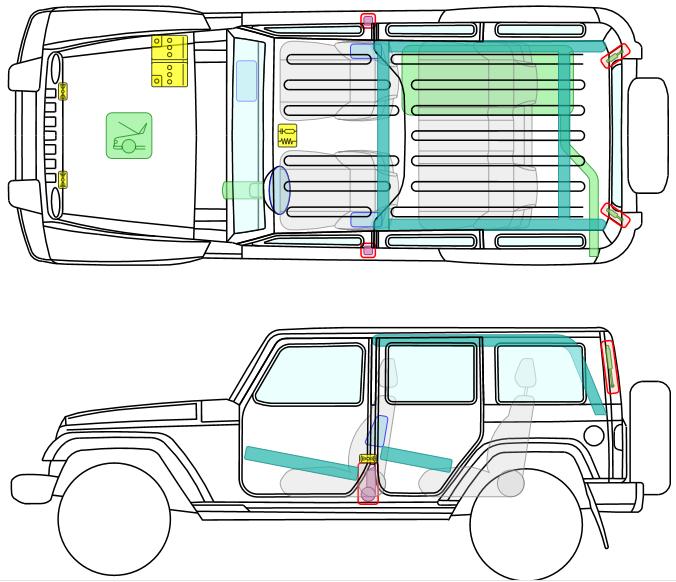 2012 Jeep Wrangler Body Structure Boron Extrication