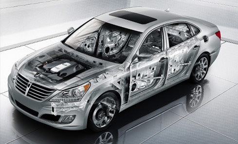 2013 Hyundai Equus Body Structure BIW