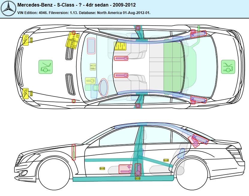 CRS Moditech 2012 Mercedes-Benz S-Class Sedan Body Structure