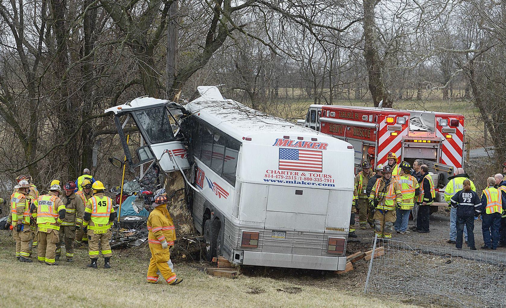 pennsylvania tour bus accident