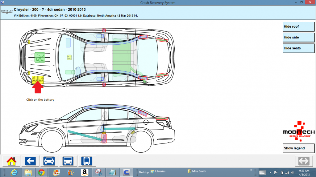 Chrysler200BatteryLocationSafetyExtricationFirefighterRescue