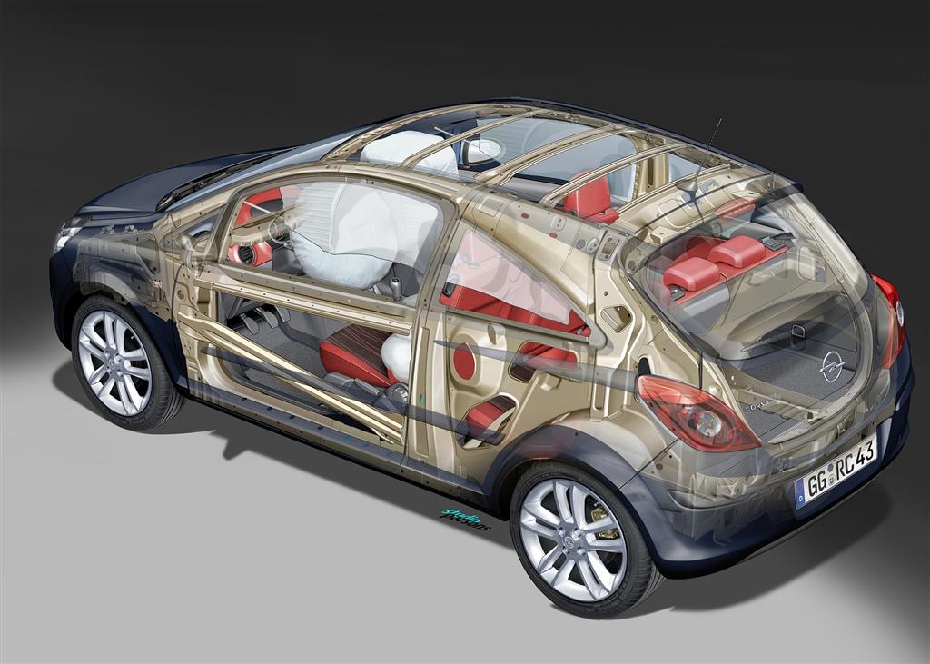 2013 Opel Corsa Body Structure and Airbags