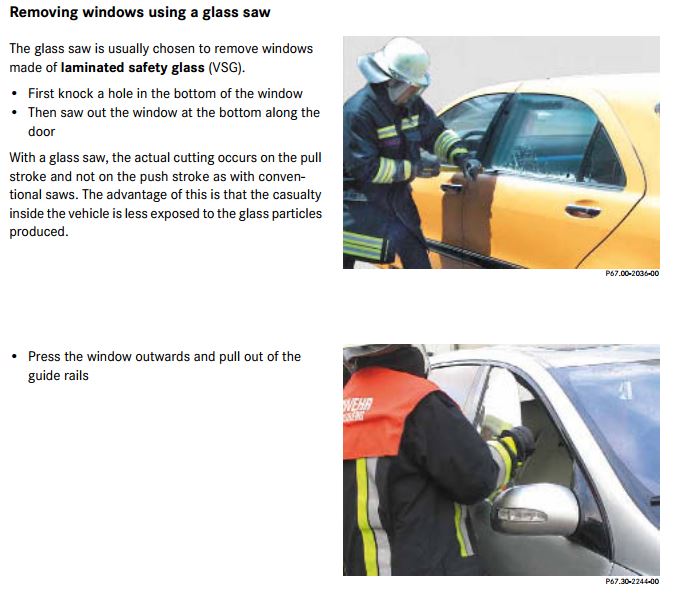Laminated Safety Glass Removal Vehicle Extrication