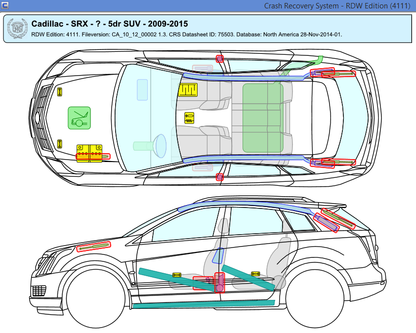 2015 Cadillac SRX Body Structure and Airbags