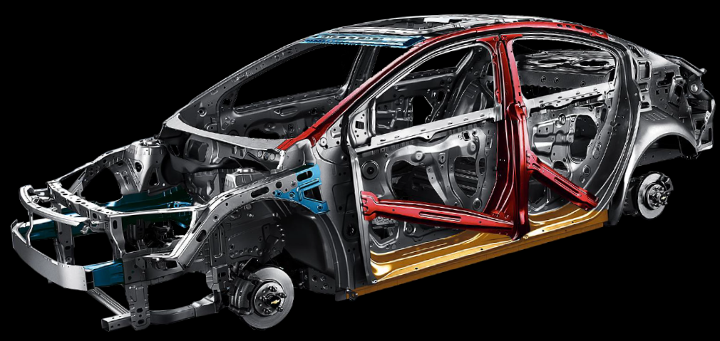 2016 Chevy Cruze Body Structure (Source: Eckhardt/Kupper 2014 Aachen Body Engineering 